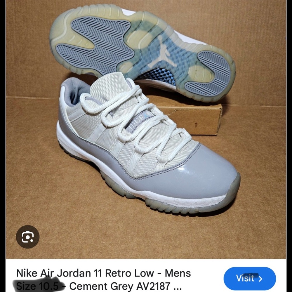 Jordan 11 Retro Low - White and Gray